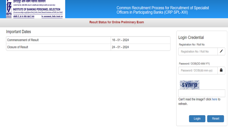 IBPS SO Prelims Result 2023 OUT: Check Direct Link at ibps.in